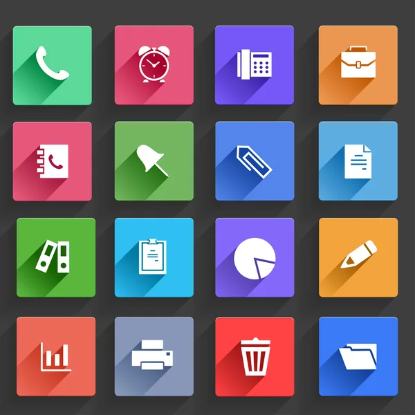 Flat Application Icons Set — Stock Vector