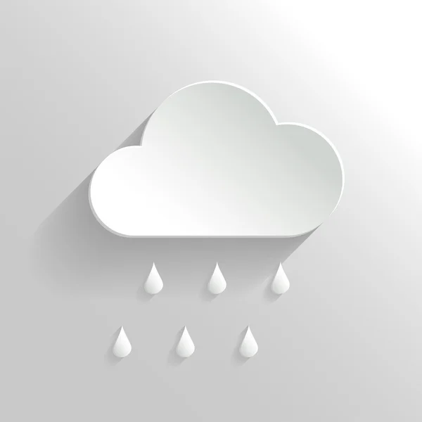 Abstract Vector Cloud and Rain Icon. — Stock Vector