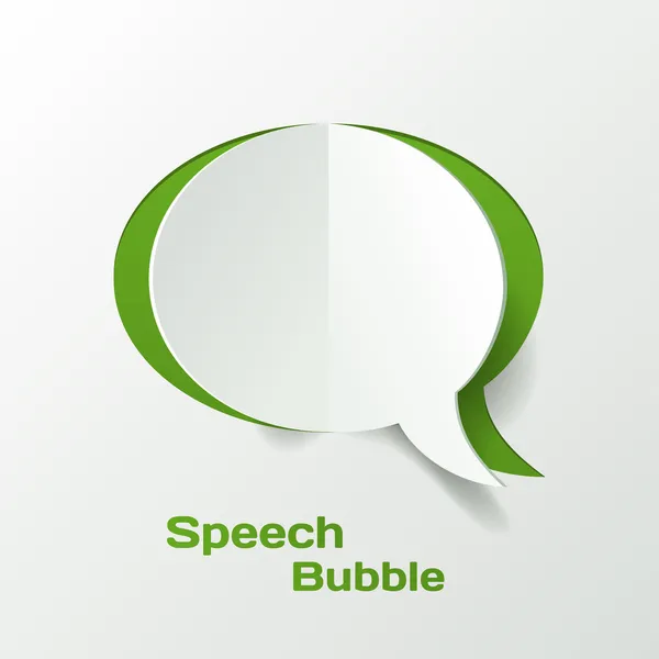 Abstract Paper Speech Bubble — Stock Vector