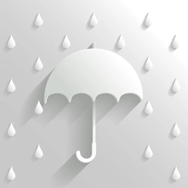 Abstraktní deštník na bílém pozadí — Stockový vektor