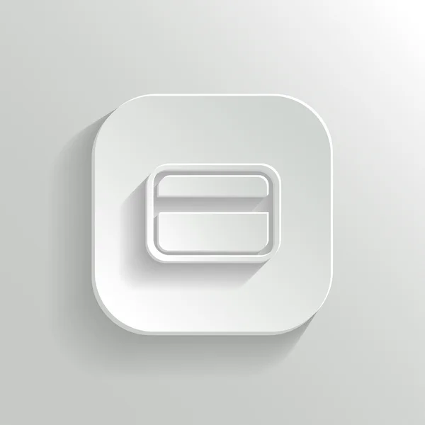 Icono de tarjeta de crédito - botón blanco app vector — Archivo Imágenes Vectoriales