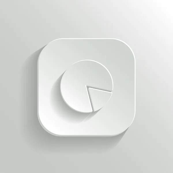 Power icon - vector white app button — Stockvector