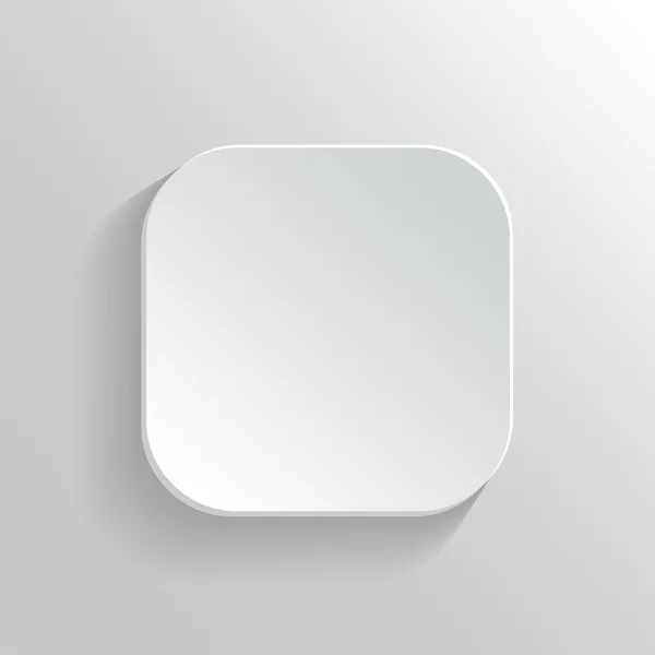 Vektor vit blank knapp - app ikon mall — Stock vektor