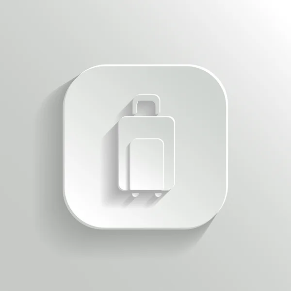 Gepäck Icon - Vektor-weiße app-Taste — Stockvektor