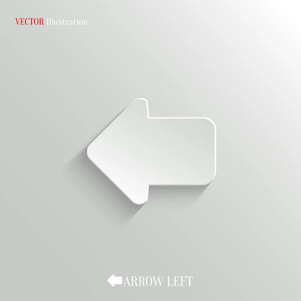 Icono de la flecha izquierda - vector web fondo — Vector de stock
