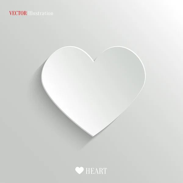 Icono del corazón - vector web fondo — Vector de stock