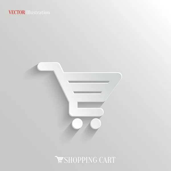 Shopping cart ikon - vektor web bakgrund — Stock vektor