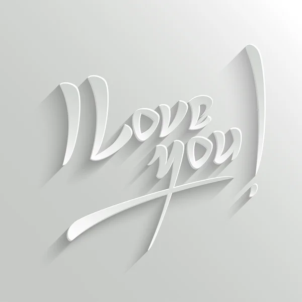 I Love You Letras Tarjeta de felicitación — Archivo Imágenes Vectoriales