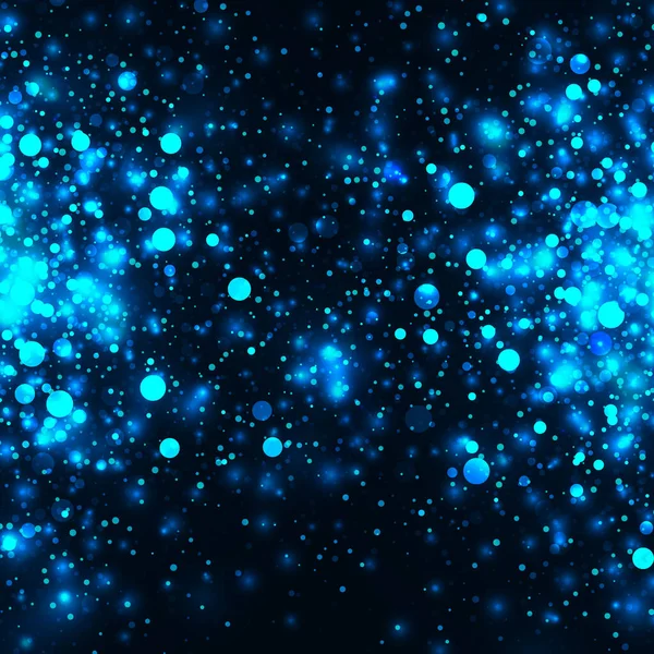 Vektor Blå Glödande Ljus Glitter Abstrakt Bakgrund Magisk Glöd Effekt — Stock vektor