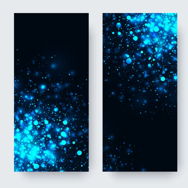 Vektorově Modré Zářící Světlo Třpytí Abstraktní Pozadí Magický Světelný Efekt — Stockový vektor