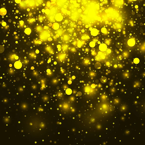 Vetor Ouro Brilhante Fundo Brilho Luz Natal Dourado Luzes Mágicas — Vetor de Stock
