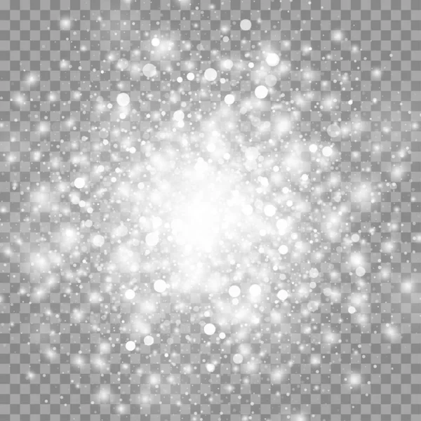 Effet Lumineux Blanc Magique Vectoriel Isolé Sur Fond Transparent Élément — Image vectorielle