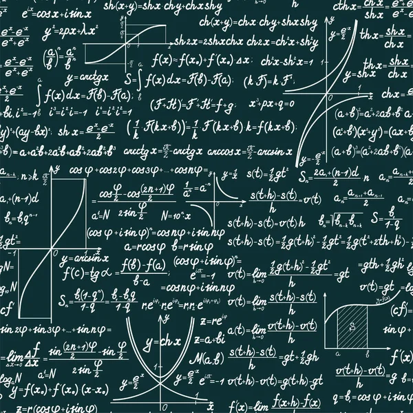 Matematica Vettoriale Modello Senza Soluzione Continuità Con Diversi Segni Figure — Vettoriale Stock