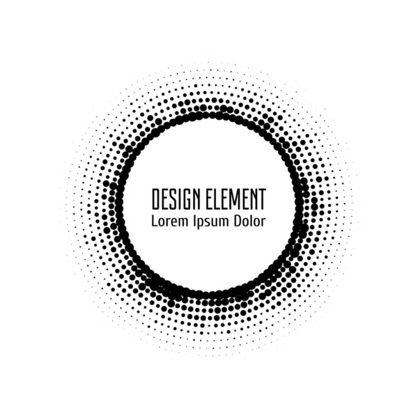 Vector Abstract Halftone Circle Dotted Logo Design Element Grunge Halftone — Wektor stockowy