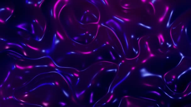 Loop Abstract Moving Holographic Waves Background Rendering Wavy Surface Animation — Stok Video