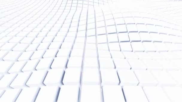 Abstract White Cubic Waving Surface Moving Wave Background Loopable Animation – Stock-video