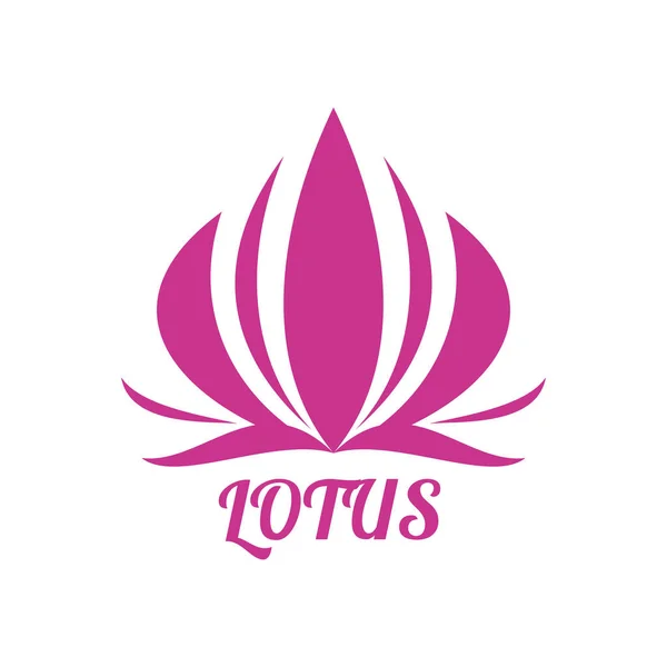 Abstract Lotus Flower Logo Sign Design Yoga Spa Beauty Studio — Stock Vector