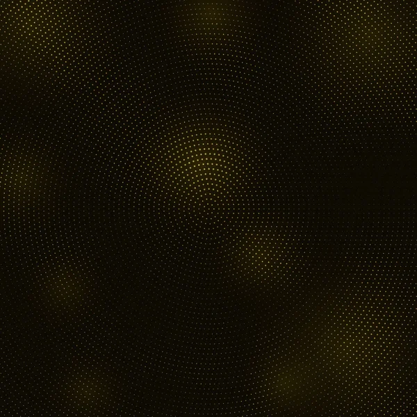 Abstract Black Background Golden Glitter Halftone Ornament Template Background Stamped — Archivo Imágenes Vectoriales