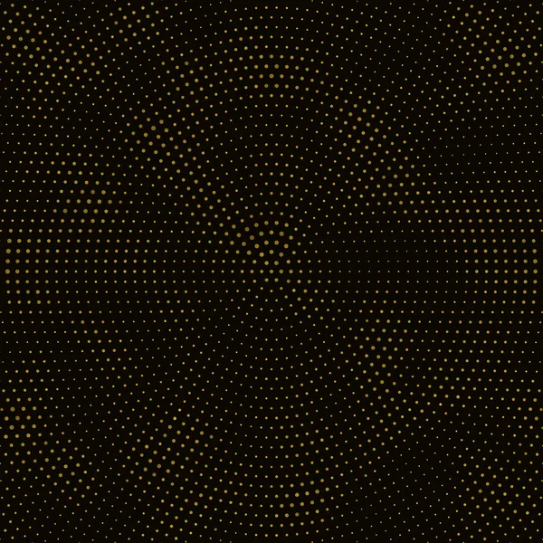Abstract Black Background Golden Glitter Halftone Ornament Template Background Stamped — Stock Vector