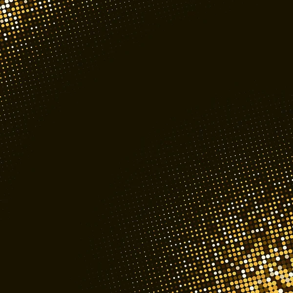Векторный Абстрактный Золотой Полутоновый Рисунок Черном Фоне Золотой Роскошный Пунктирный — стоковый вектор