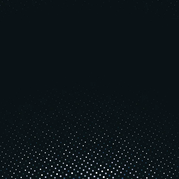 黒の背景にベクトル抽象的な銀のハーフトーンパターン ホワイトラグジュアリー点線デザインテンプレート — ストックベクタ