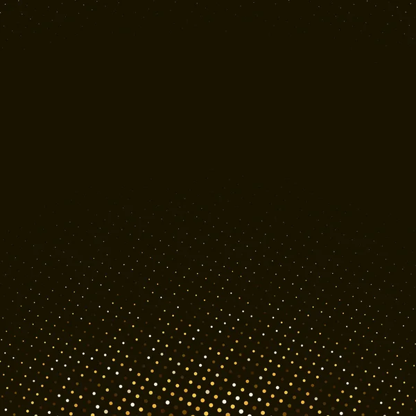 矢量在黑色背景上抽象的金色半色调图案 黄金豪华点缀设计模板 — 图库矢量图片