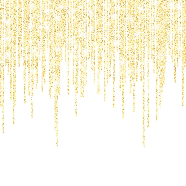 Vecteur Tombant Lignes Paillettes Confettis Points Pluie Guirlande Lumières Isolées — Image vectorielle