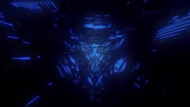 Vol Infini Dans Structure Réseau Cosmique Tunnel Abstrait Science Fiction — Video