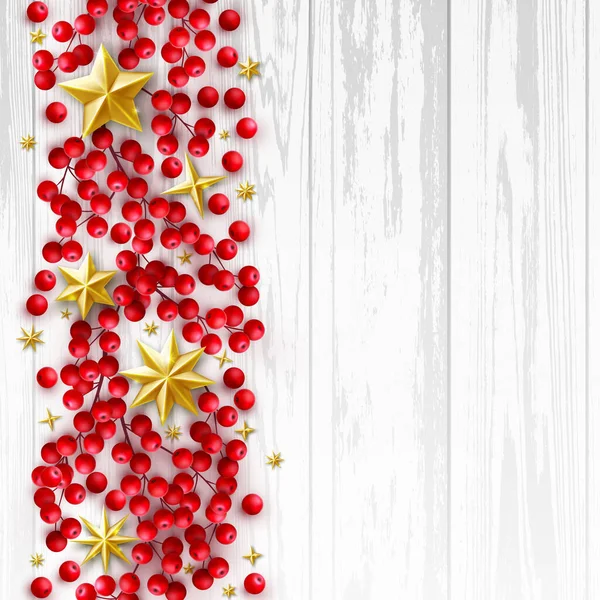 Vector Christmas Retro Background Season Holidays Wishes Border Realistic Decoration — Stok Vektör