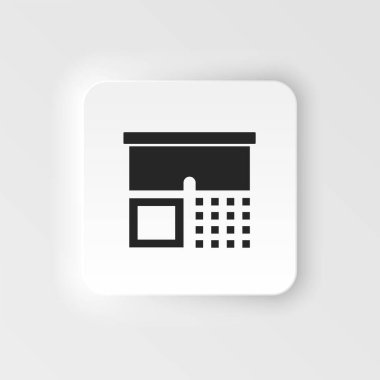 Giy şunu. Biyomühendislik neumorfik stil vektör simgesi. Sağlık ve araştırmalar için biyoteknoloji. Moleküler biyoloji, biyomedikal ve moleküler mühendislik Nörofizm, neumorfik biçim simgesi