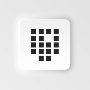 Sıralama, biyoloji. Biyomühendislik neumorfik stil vektör simgesi. Sağlık ve araştırmalar için biyoteknoloji. Moleküler biyoloji, biyomedikal ve moleküler mühendislik Nörofizm, neumorfik biçim simgesi