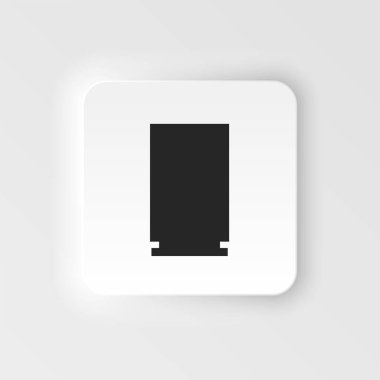 Reklam için boş reklam panosu neumorfik stil vektör ikonu, büyük pano afişi. beyaz arkaplan .