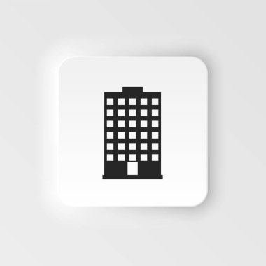 Ev vektörü neumorfik biçim simgesi. Ev neumorfik stil ikonu. Estate neumorphic style simgesi. Minimalist tarzda. Vektör evi. Ev vektörü .