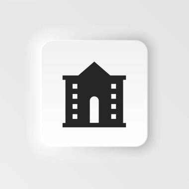 Vektör neumorfik biçim simgesi oluşturuluyor. Beyaz arkaplanda izole edilmiş bir beyaz vektör neumorfik biçim simgesi - vektör. Neumorfik biçim simgesi oluşturuluyor. .