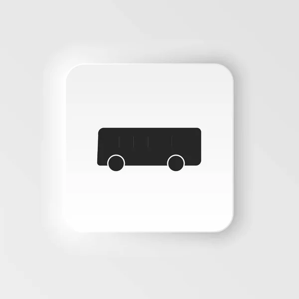 Bus Bilboard Neumorphic Estilo Ícone Vetor Vetor Ícone Ícone Vetor — Vetor de Stock