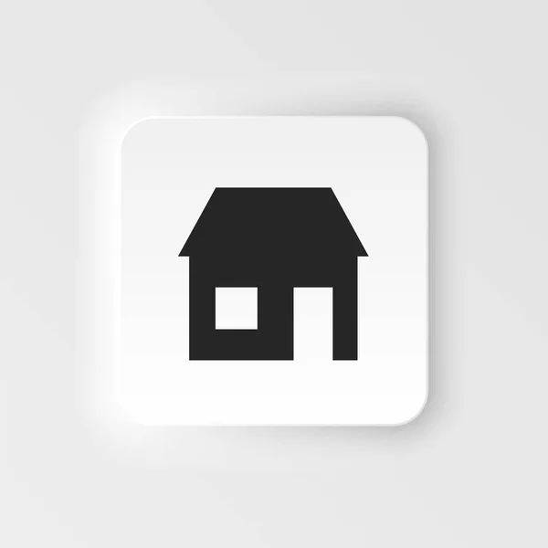 Home Vector Neumorphic Style Icon House Neumorphic Style Icon Estate — Stock vektor