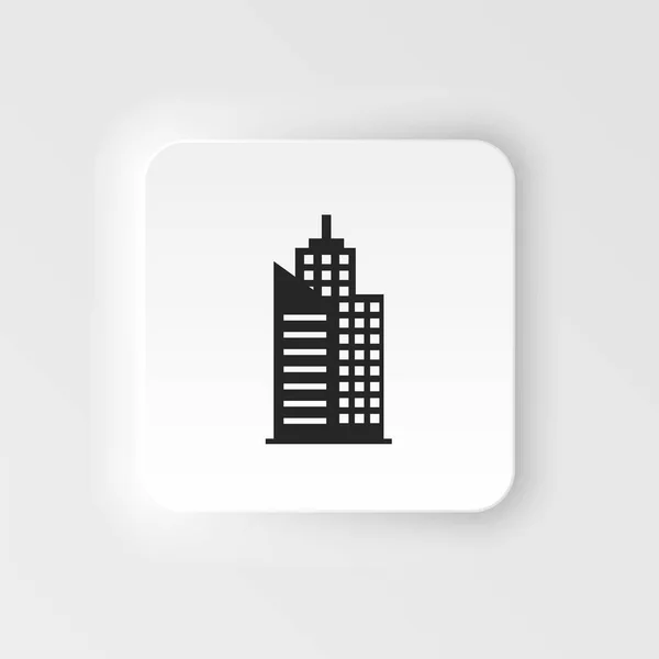 School Buildings Neumorphic Style Icons Professional Pixel Perfect Neumorphic Style — Image vectorielle