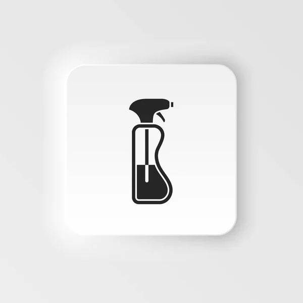 Cleaning Spray Bottle Neumorphic Style Neumorphic Style Vector Icon Icon — стоковый вектор