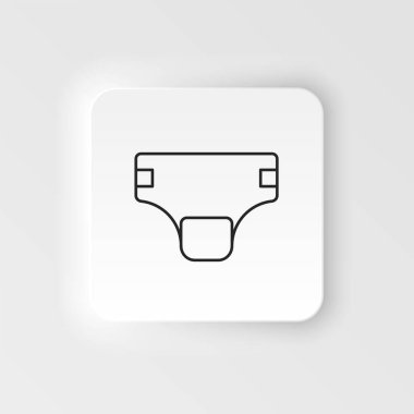 Boxer, çorap ikonu. Basit bir illüstrasyon doğal konsept. Boxer, çorap ikonu. Beyaz arkaplanda neumorfik biçim vektör simgesi