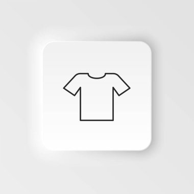 Gömlek, kıyafet ikonu. Basit bir illüstrasyon doğal konsept. Gömlek, kıyafet ikonu. Beyaz arkaplanda neumorfik biçim vektör simgesi