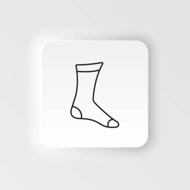 Aksesuar, ayakkabı ikonu. Basit bir illüstrasyon doğal konsept. Aksesuar, ayakkabı ikonu. Beyaz arkaplanda neumorfik biçim vektör simgesi