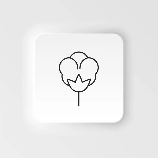 Icône Fleur Coton Illustration Élément Simple Concept Naturel Icône Fleur — Image vectorielle