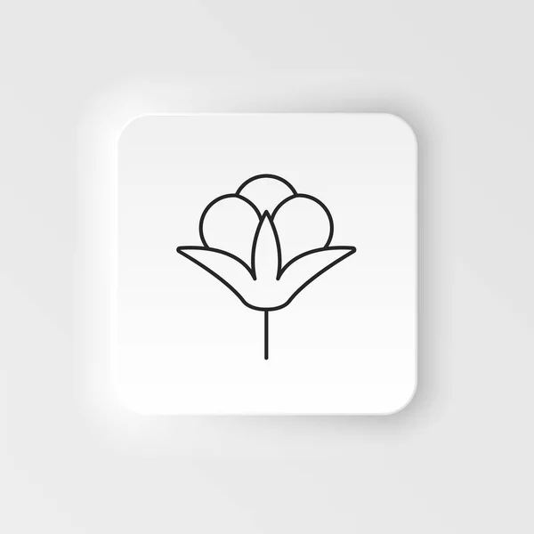 Icône Fleur Coton Illustration Élément Simple Concept Naturel Icône Fleur — Image vectorielle