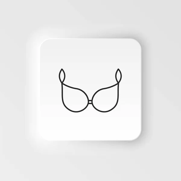 Bra Female Wear Icon Simple Element Illustration Natural Concept Bra — Stockvector