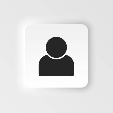 Avatar simgesi - Vektör. UI konseptinden basit bir örnek. Avatar simgesi neumorfik biçim vektör simgesi .