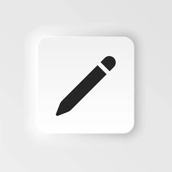 Pencil Icon Vector Simple Element Illustration Concept Pencil Icon Neumorphic — Image vectorielle