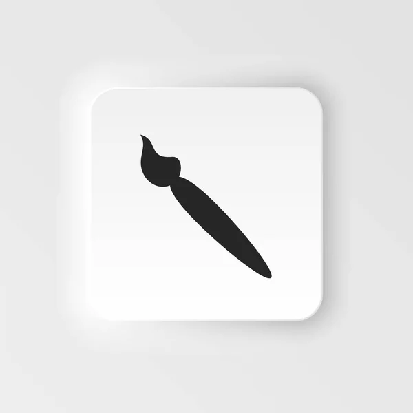 Brush Icon Vector Simple Element Illustration Concept Brush Icon Neumorphic — Stockvektor