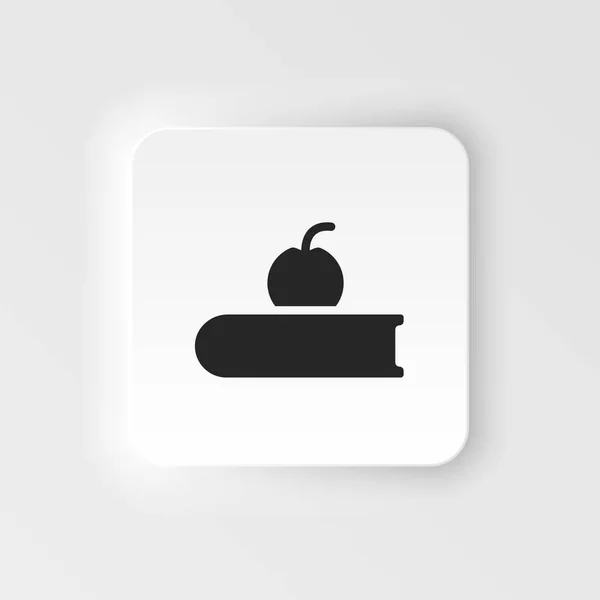 Book Apple Icon Vector Simple Element Illustration Concept Book Apple — Stok Vektör
