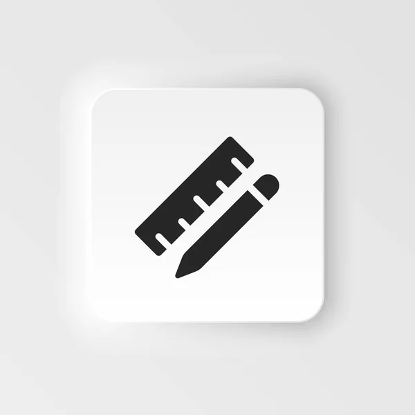 Geometry Measuring Ruler Icon Vector Simple Element Illustration Concept Geometry — 스톡 벡터
