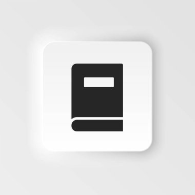 Book icon - Vector. Simple element illustration from UI concept. Book icon neumorphic style vector icon .